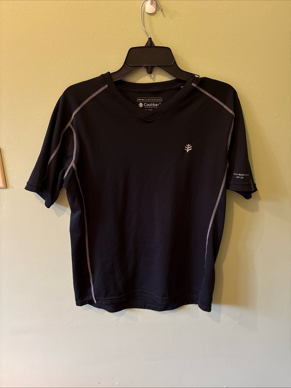 Coolibar Shirt Men Med Black  3D Dri Suntect UPF 50 Performance Active
